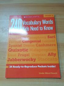 240 Vocabulary Words Kids Need to Know, Grade 6