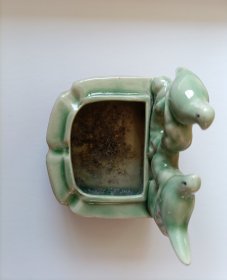 酱绿釉·陶瓷·布谷鸟老烟灰缸