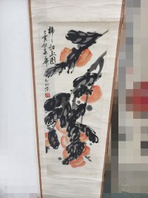 刘春华款国画纯手绘原装老裱