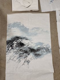 盛克森画稿（未署名）：半成品4幅，大小不一，其中第三图马的尺寸为55x43cm，其余请目测。