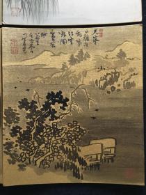 （Q E3132）日本回流 绢本 色纸画  单幅价格60起，每幅价格不一，就剩一幅兔子，两幅以上包邮