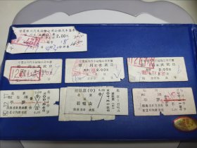 1987年银川至大武口汽车票三张。1987年北京至平罗火车儿童票、北京至石咀山硬卧票、临河至平罗硬座火车票三张。银川至大武口汽车票一张。