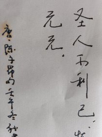 唐陈子昂句“圣人不利…”