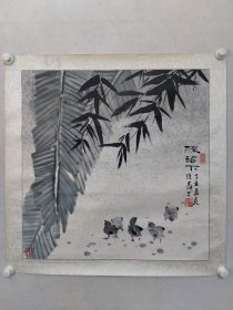 保真书画，北京名家曹俊义四平尺斗方国画一幅，69×67.5cm纸本镜心