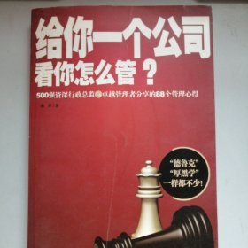 给你一个公司看你怎么管？