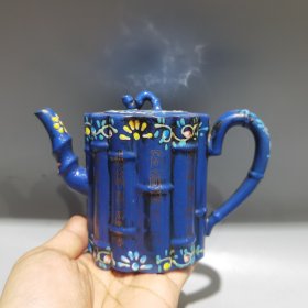 老紫砂壶紫砂茶壶彩绘一捆竹壶 280cc
