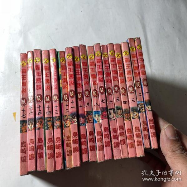 霸王传说骁（1-17），17本合售，为防脱胶散页，原藏者每本均用装订针装订了