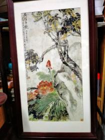 荷桂争艳（西泠书画院:陆抑非绘画作品）