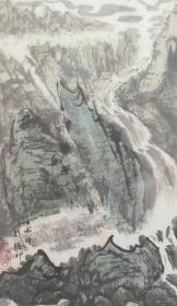 龙维印山水画 特别声明： 1、本作品所有图片为原图未经任何处理，明显瑕疵，虫蛀，水渍等都以图片形式展示，最终以原物为准，不能接受者请慎买。 2.本作品邮寄费用默认顺丰到付。