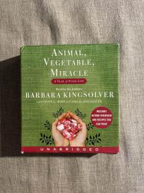 Animal, Vegetable, Miracle: A Year of Food Life 对应中译本书名：《种花种菜种春风》 芭芭拉·金索沃【注意本商品是有声书，介质是光盘，由原书作者朗读，12张CD盘，合计时长14.5小时。收录了食谱，可以直接打印】
