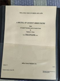 A Recital of Ancient Greek Poetry。The living voices of Greek and Latin