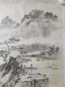 北京老画家 吴广泉 山水旧托底