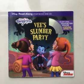 吸血鬼女孩睡衣派对英文绘本 Vampirina Read Along Book and CD Vee's Slumber Party 附CD