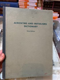 Acronyms and Initialisms dictionary（Third Edition） 【大16开精装 英文版】（缩语与首母字典）