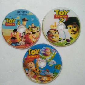 玩具总动员 TOY STORY 1-2-3 三部动画电影合售 中英双语 3碟DVD光盘
