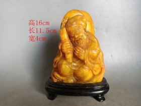 清代田黄石人物摆件