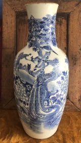 清代中期满工青花大瓶