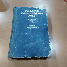 英文版— 1958年普兰西会报“高熔金属” PLANSEE PROCEEDINGS 1958 HIGH-MELTING METALS
