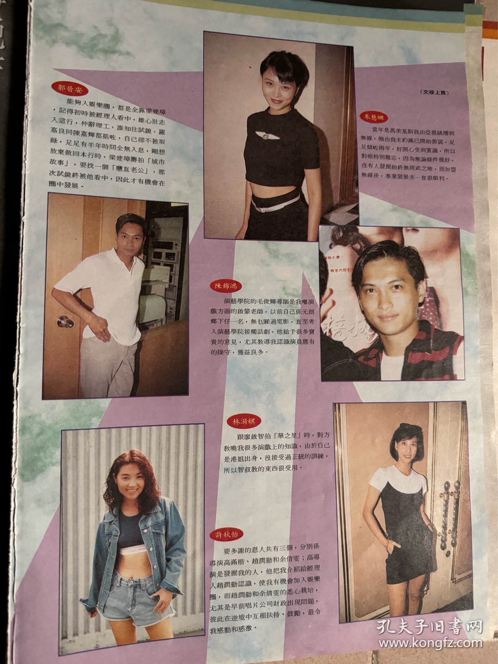 郑伊健 郭可盈 赵学而 温碧霞 何宝生 陈松伶 樊亦敏 郭晋安 陈锦鸿 许秋怡 彩页8开