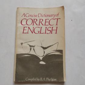 A Concise Dictionary of CORRECT ENGLISH
