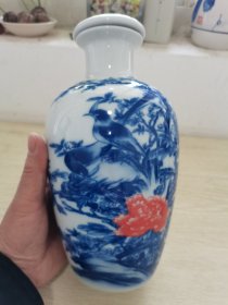 三斤装花鸟图酒瓶