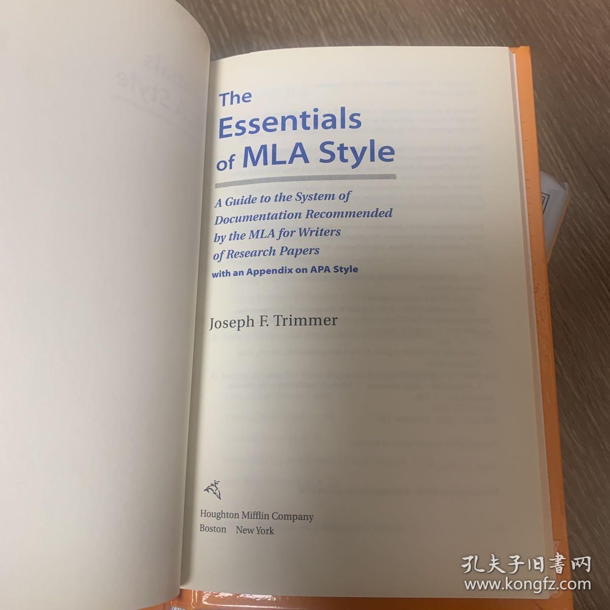 英文原版现货The Essentials of MLA Style MLA风格的精髓A Guide to the System of Documentation Recommended by the MLA for Writers of Research PapersMLA为研究论文作者推荐的文献系统指南