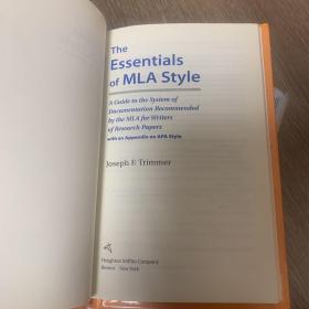 英文原版现货The Essentials of MLA Style MLA风格的精髓A Guide to the System of Documentation Recommended by the MLA for Writers of Research PapersMLA为研究论文作者推荐的文献系统指南