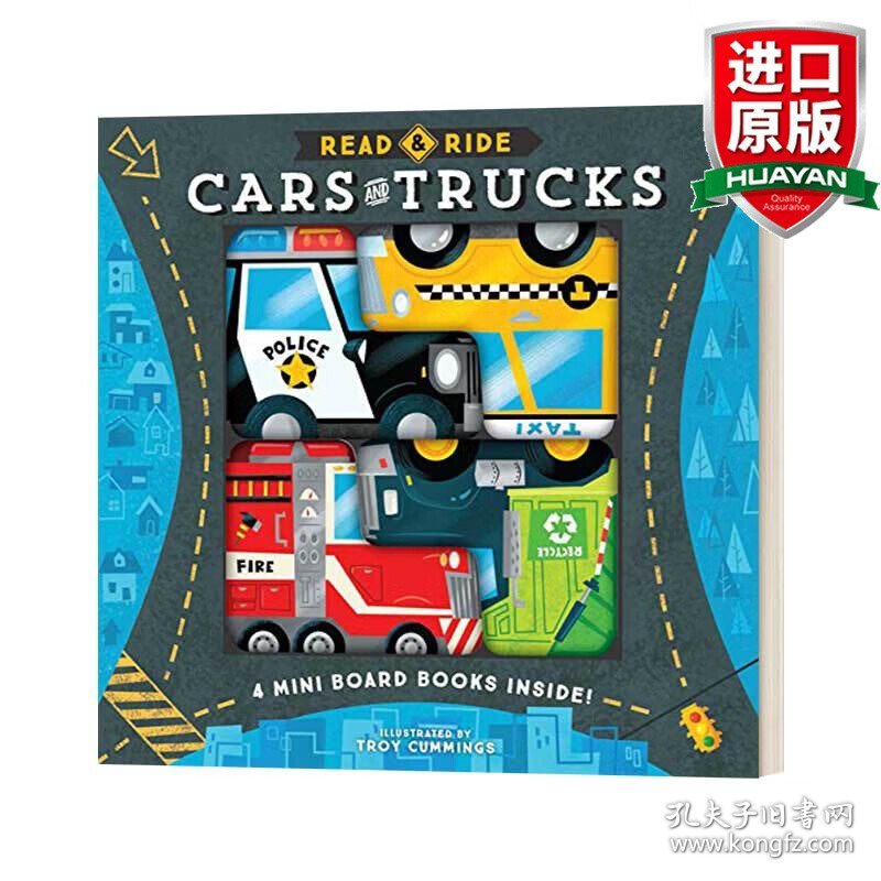 英文原版 Read & Ride: Cars and Trucks 阅读和乘车：汽车和卡车 英文版 进口英语原版书籍