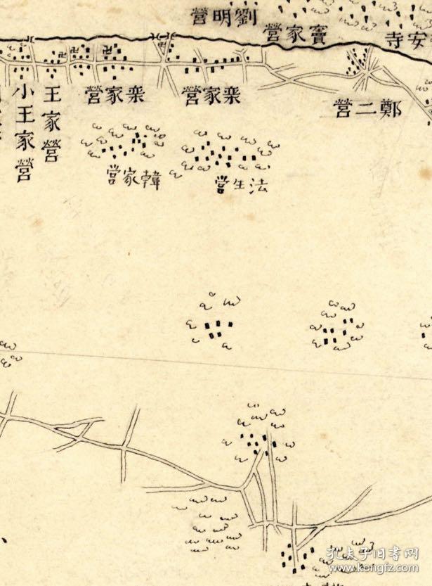 0558-11古地图1894 北京近傍图壹览  采育镇。纸本大小55*66厘米。宣纸艺术微喷复制