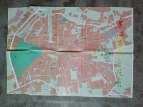 旧地图-丽江古城导游图(1997年9月1版1印)4开8品