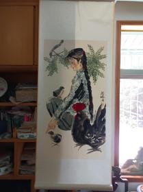 林墉 旧裱立轴——只包手绘，图物一致，售后不退。
