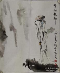 褚大雄 1939中国四川出生，1978入学中央美术学院中国画系研究生班，在叶浅予、蒋兆和、李可染、刘凌沧、吴作人、李苦禅著名六教授指导下，精研中国传统水墨画和理论。 1981年隐遁京华燕山，创立“西声壁下”画室，参禅究道。遍读儒释道书，遍游儒释道景胜大观，创制儒释道水墨大群作，历时五个春秋。1985水墨人物画《达摩一苇渡江》参加全国政协主办的名家书画展。复归画坛。