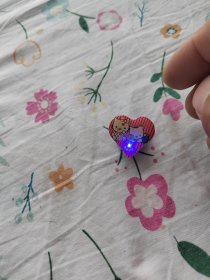 带LED彩灯小胸章（打开开关，可闪烁。）