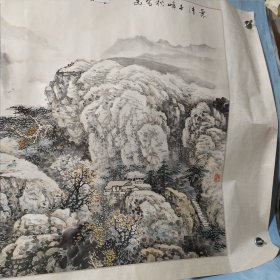 陈炳灿画 超大幅山水画（福州市政协书画院）尺寸约215cm × 105 cm