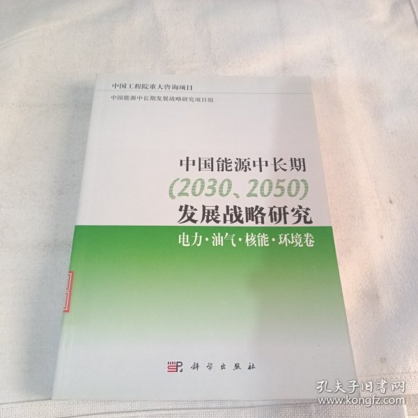 中国能源中长期（2030、2050）发展战略研究：电力·油气·核能·环境卷