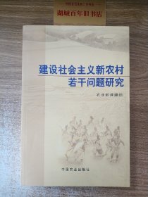 建设社会主义新农村若干问题研究