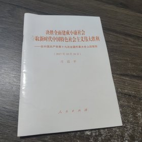 决胜全面建成小康社会夺取新时代中国特色社会主义伟大胜利—在中国共产党第十九次全国代表大会上的报告