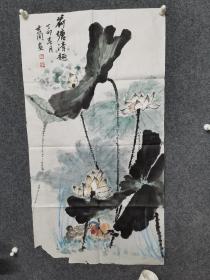 著名花鸟画家，张世简花鸟画作品，