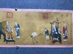 绢本绫裱（瑞鹤禅幽图）长卷