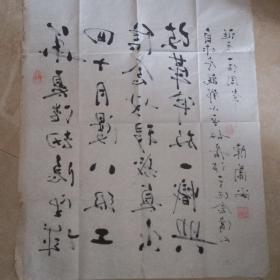 江西书协顾问陈兰洲行书:自作参观邓小平故居诗一首