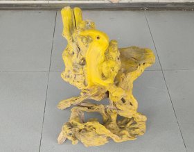 根雕，木制工艺品，神似凤凰造型，还可摆放盘花，尺寸(公分)：37*36*53，重量：5千克，24092802