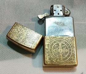 Zippo A10 土豪金老打火机 正品美国造