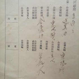 （1955年）山西省临猗县私营企业独资设立登记申请书（一份）——沈子英（行业名称：饼子行）