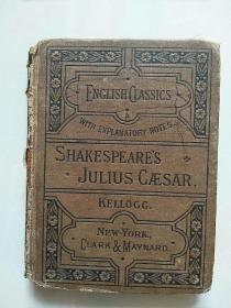 Shakespeare's Julius Caesar / with notes,examination papers,and plan of preparatio (selected)  英文原版 1882年 袖珍精装本 书口刷红