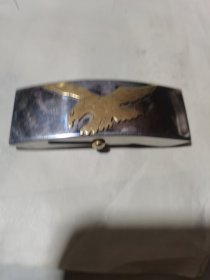 早期腰带夹（扣）底面是不锈钢上层是铜鹰