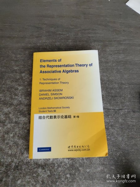结合代数表示论基础(第1卷)