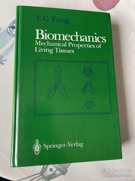 现货  英文原版 Biomechanics: Mechanical Properties of Living Tissues 活组织的力学特性 生物力学 冯元桢 著