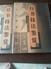 草书技法鉴赏下、行书技法鉴赏上、共2本