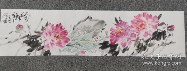 保真销售 郭增运 老师 国画精品  富贵牡丹
尺寸136*34cm