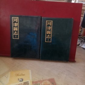 河津县志光绪版上下两册全